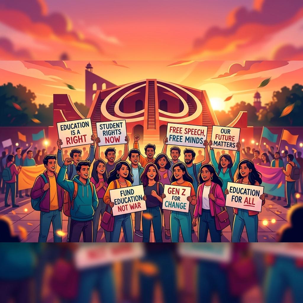 GenZ Protest in India: Student Assembly Jantar Mantar